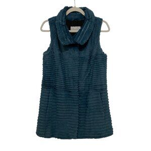 Trilogy Collections Rabbit Fur Vest By Michael McCollom Blue Womens Size S